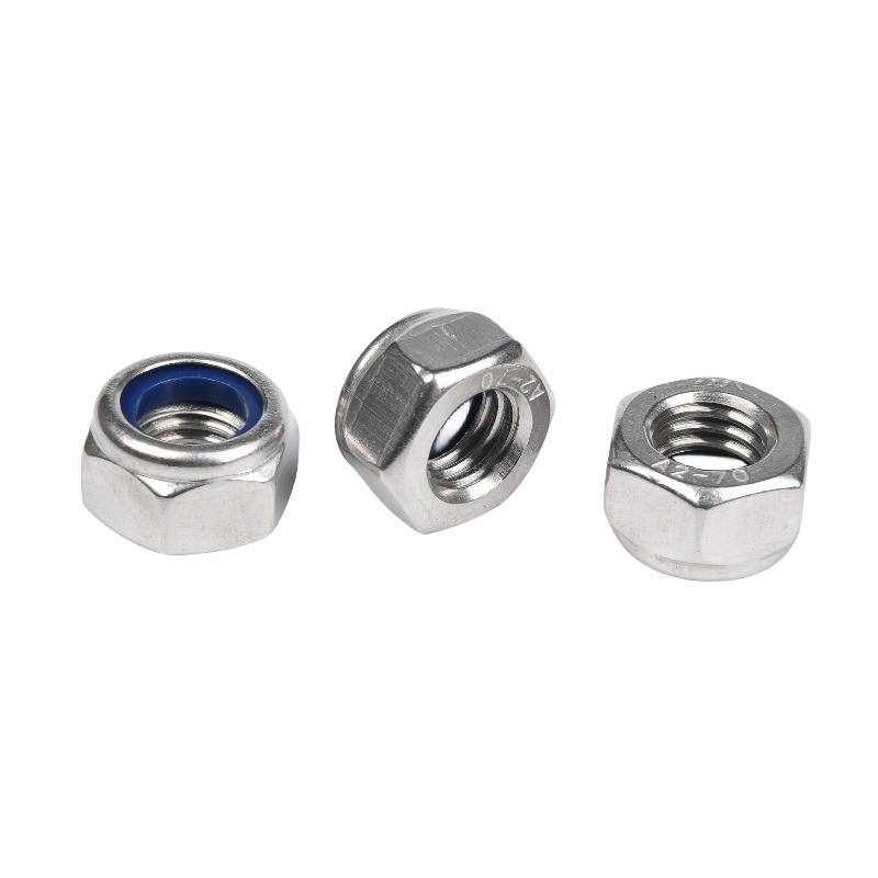 Imperial Inch Zinc-Flake revestido galvanizado fixações de fixação M8 Estampagem a quente Din985 Nylock Lock Rivet Hexagon Nut