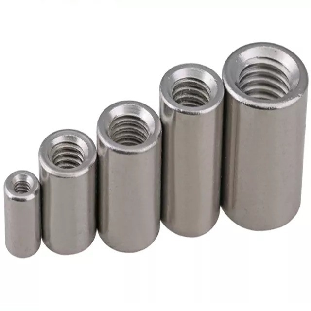 Tratamento de água 304 porcas de aço inoxidável porcas de acoplamento redondo conector porca para sistema de medição métrica e acoplamento roscado padrão DIN