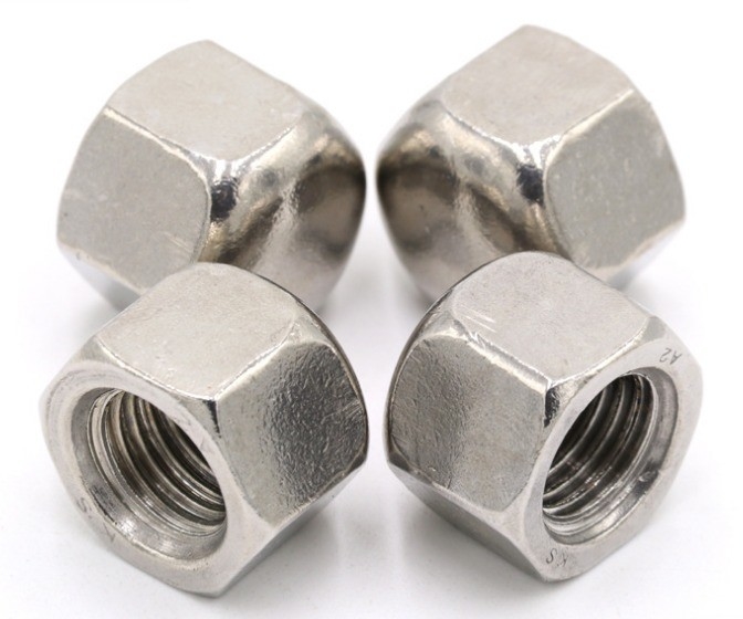 Sistema de medição métrica A2-70 de aço inoxidável SS304 Hex Cap Nut para eficiência de tratamento de água usando aço ligado durável