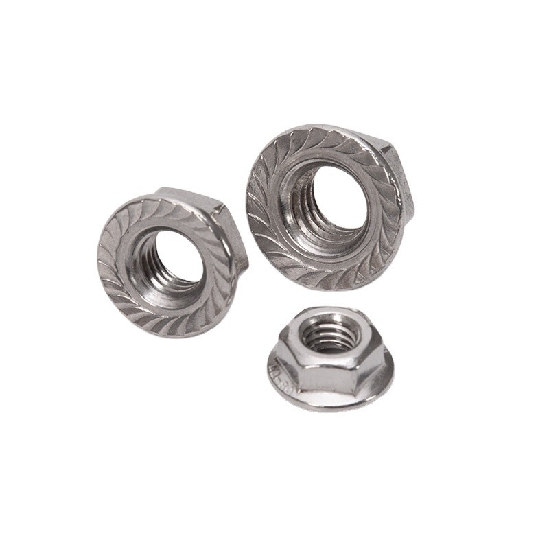 12 pontos de flange Nut DIN6923 aço inoxidável auto-bloqueio com acabamento de óxido negro e Imperial Inch Measurement System